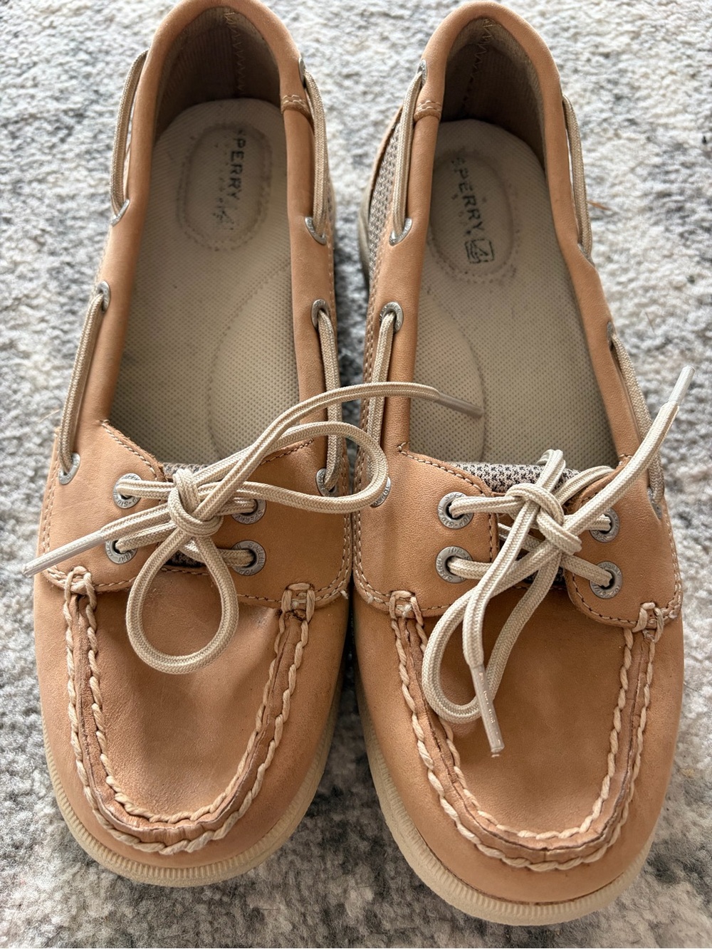 Sperry Tan Leather Boat Shoes for Women 6.5